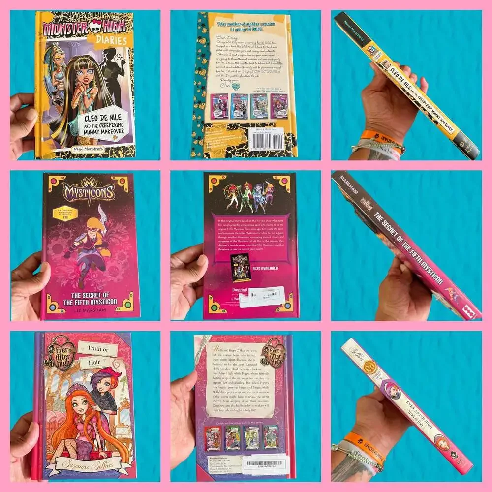 Monster’s High, Ever After High, Mysticons -6 book bundle New! Pre Teen Fantasy